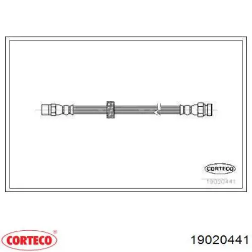Шланг тормозной передний 19020441 Corteco
