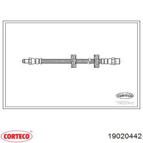 Шланг тормозной передний 19020442 Corteco