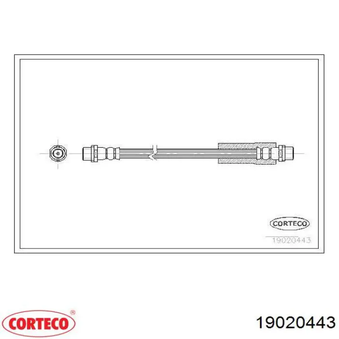 Шланг тормозной передний 19020443 Corteco