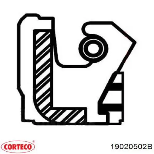 19020502B Corteco сальник рулевой рейки/механизма (см. типоразмеры)