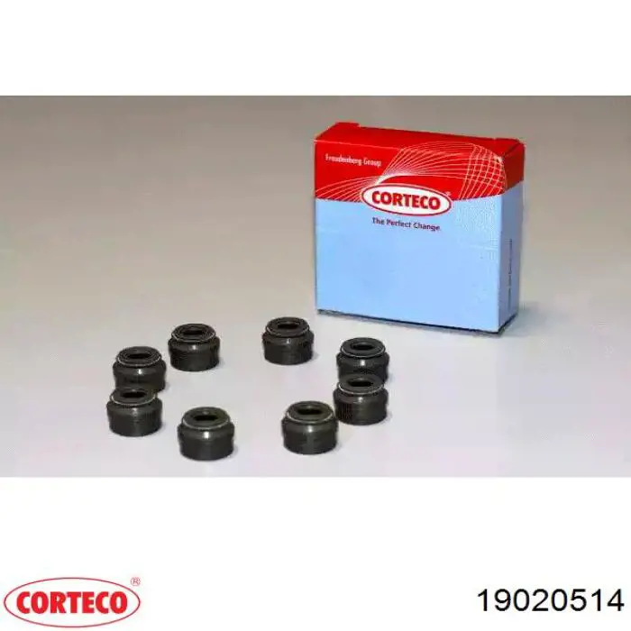 19020514 Corteco сальник клапана (маслосъемный, впуск/выпуск, комплект на мотор)