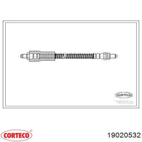 Задний тормозной шланг 19020532 Corteco