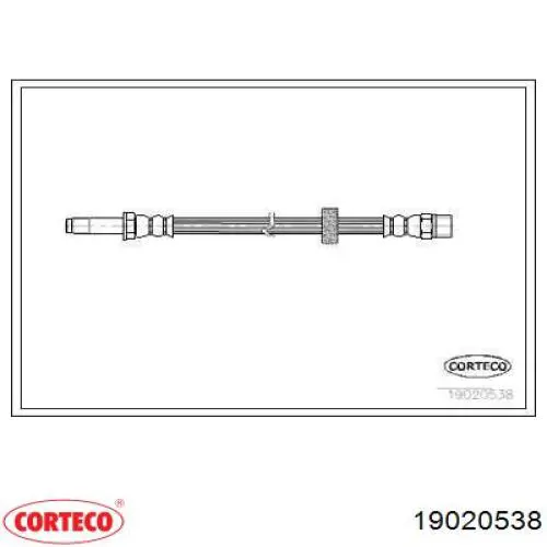 Шланг тормозной передний 19020538 Corteco