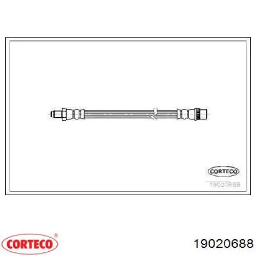 Задний тормозной шланг 19020688 Corteco