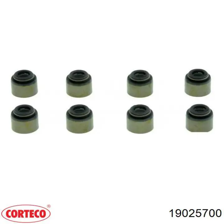 19025700 Corteco сальник клапана (маслосъемный, впуск/выпуск)