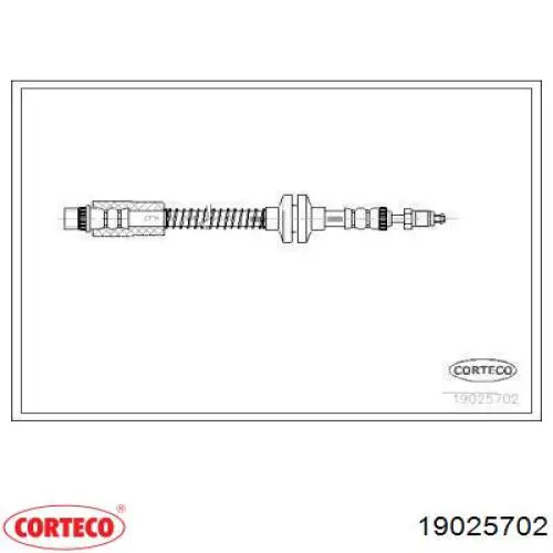 Шланг тормозной передний 19025702 Corteco