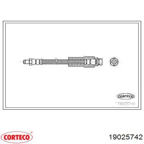 Шланг тормозной передний 19025742 Corteco