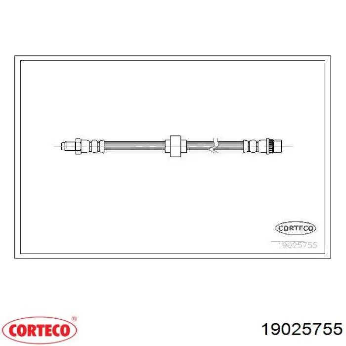 Шланг тормозной передний 19025755 Corteco