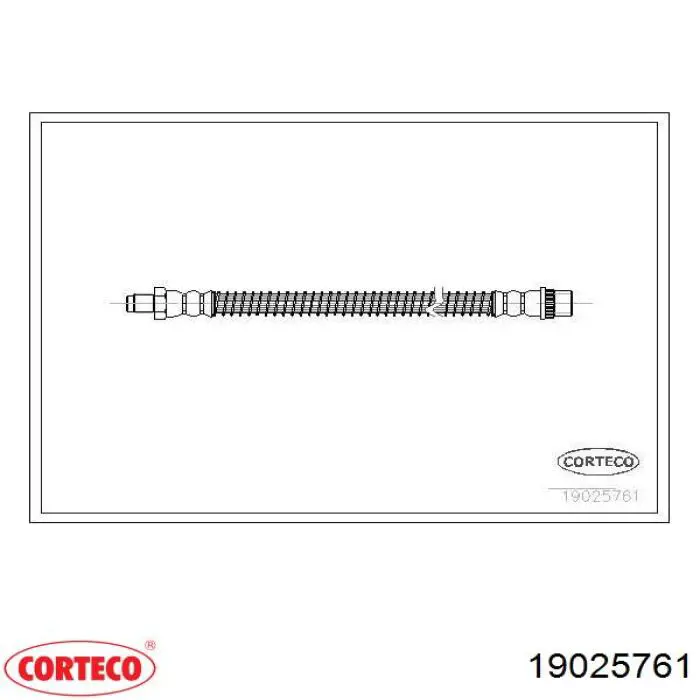 Tubo flexible de frenos trasero 19025761 Corteco