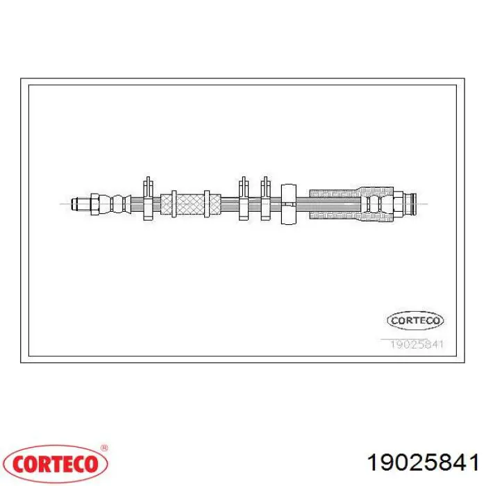 Latiguillo de freno delantero 19025841 Corteco