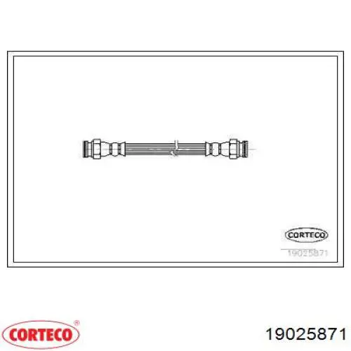 Задний тормозной шланг 19025871 Corteco