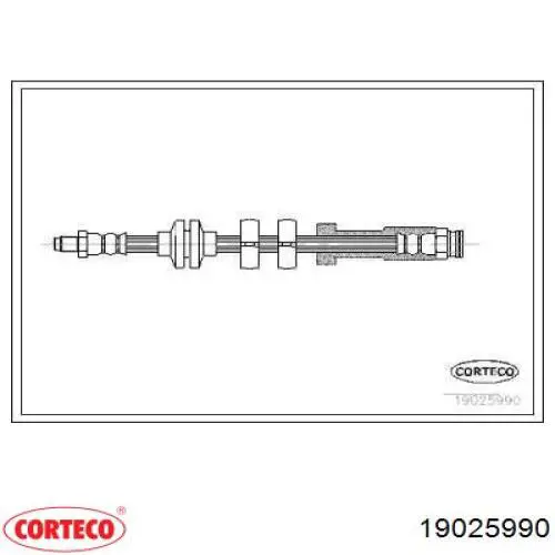 Шланг тормозной передний правый 19025990 Corteco
