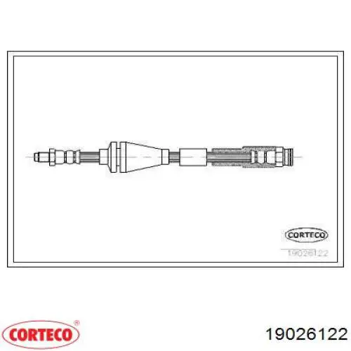 Шланг тормозной передний 19026122 Corteco