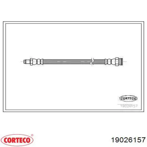 19026157 Corteco шланг тормозной передний
