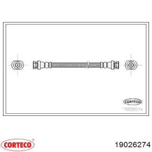 Шланг тормозной передний 19026274 Corteco