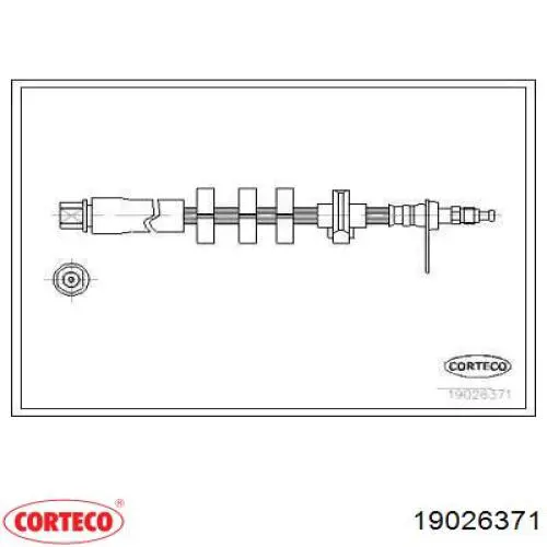 Шланг тормозной передний правый 19026371 Corteco