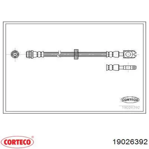 Latiguillo de freno delantero 19026392 Corteco