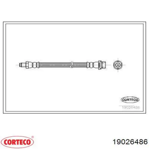 Задний тормозной шланг 19026486 Corteco