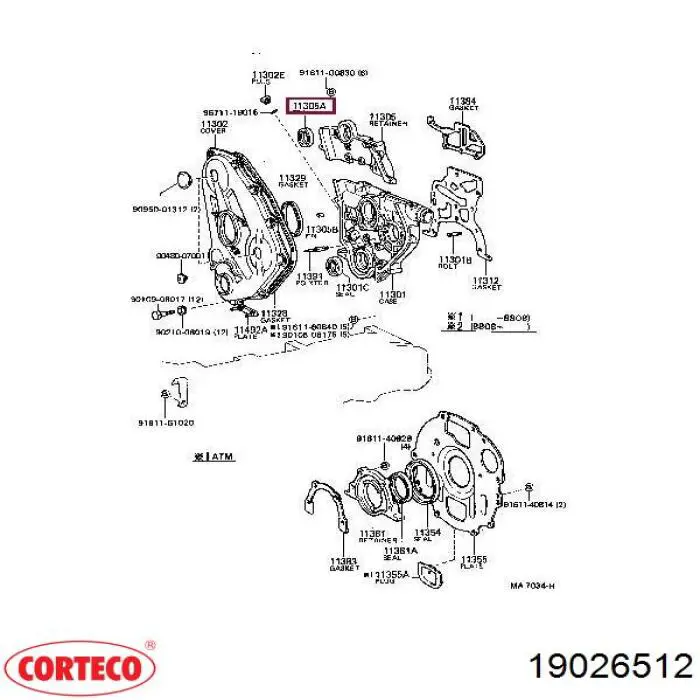 Сальник распредвала двигателя передний 19026512 Corteco