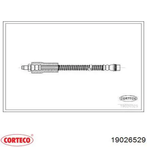 Шланг тормозной передний 19026529 Corteco