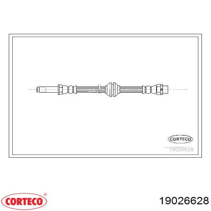 Шланг тормозной передний 19026628 Corteco