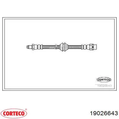 Шланг тормозной передний 19026643 Corteco