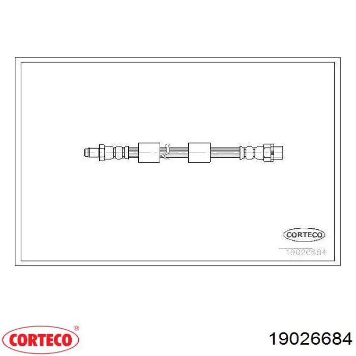 Latiguillo de freno delantero 19026684 Corteco