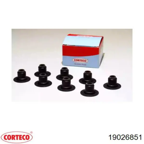 19026851 Corteco сальник клапана (маслосъемный, впуск/выпуск, комплект на мотор)