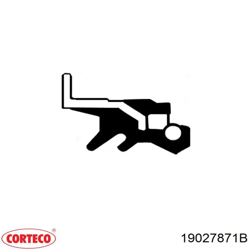 Сальник полуоси переднего моста правой 19027871B Corteco