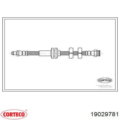 19029781 Corteco шланг тормозной передний