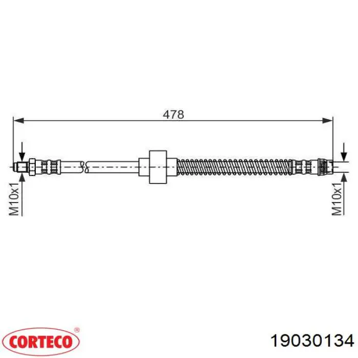 Шланг тормозной передний Corteco 19030134 цена, от 5.71 USD