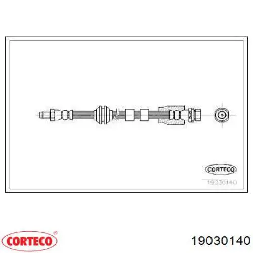 Шланг тормозной передний 19030140 Corteco