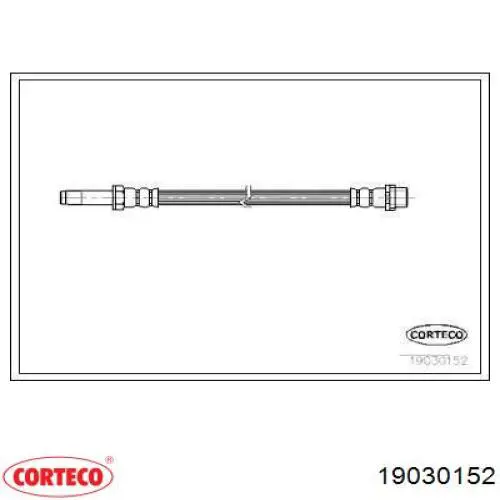 Шланг тормозной передний 19030152 Corteco