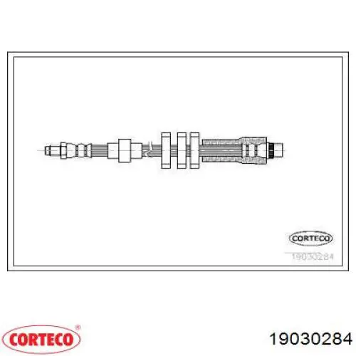 Шланг тормозной передний 19030284 Corteco