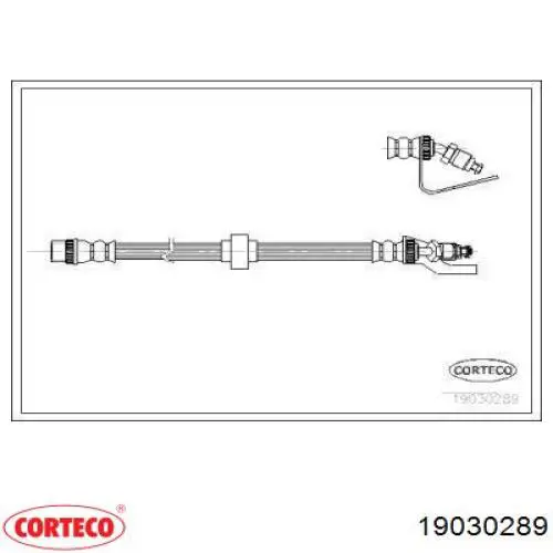 Шланг тормозной передний 19030289 Corteco