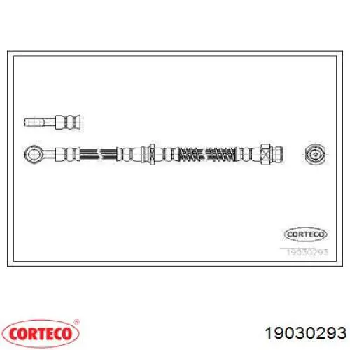 Шланг тормозной передний 19030293 Corteco