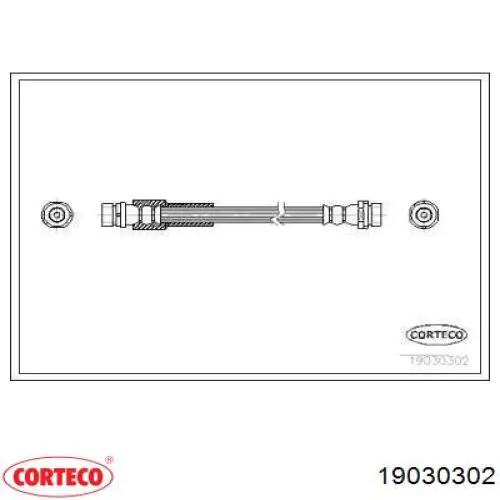 Задний тормозной шланг 19030302 Corteco