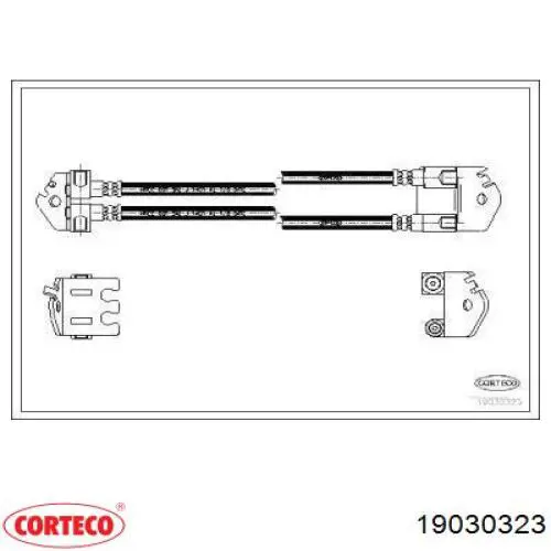 Задний тормозной шланг 19030323 Corteco