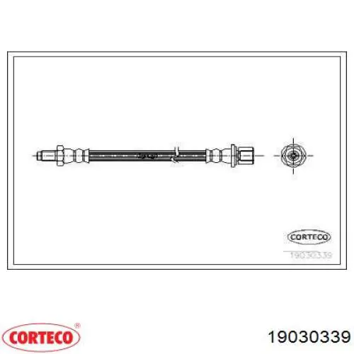 Задний тормозной шланг 19030339 Corteco