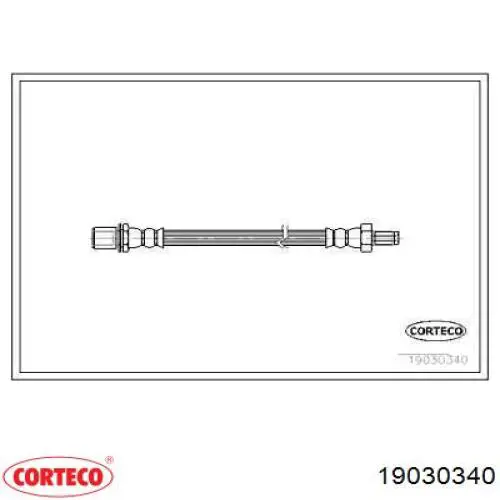Задний тормозной шланг 19030340 Corteco