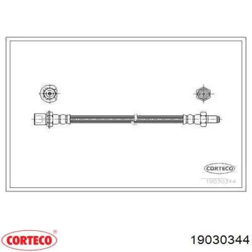 Шланг тормозной передний 19030344 Corteco