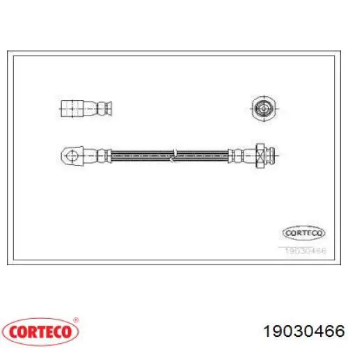 Шланг тормозной передний 19030466 Corteco