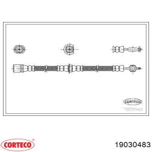 Шланг тормозной передний левый 19030483 Corteco