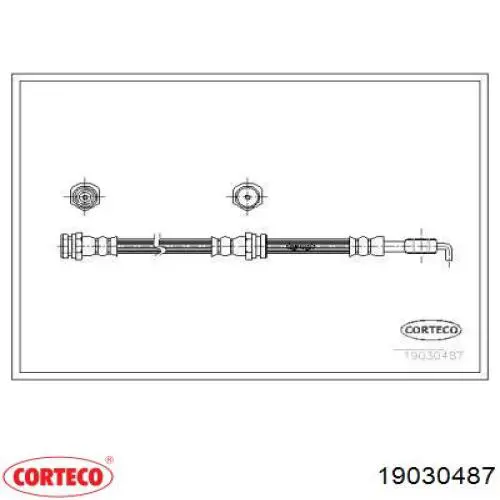 Шланг тормозной передний 19030487 Corteco