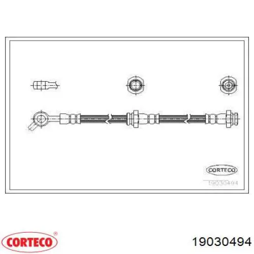 Шланг тормозной передний 19030494 Corteco