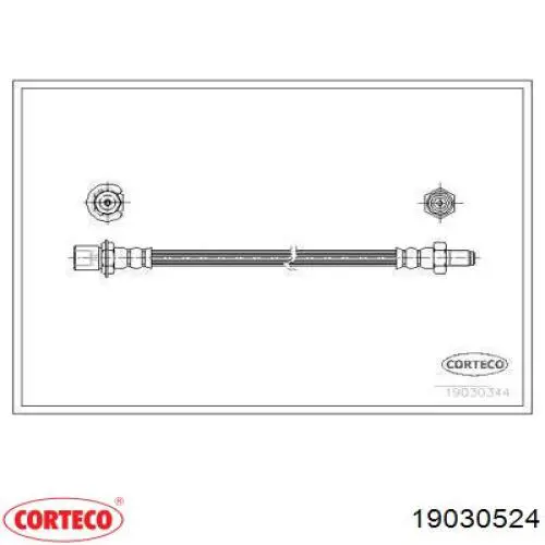 Задний тормозной шланг 19030524 Corteco