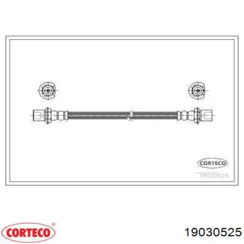 Шланг тормозной передний 19030525 Corteco