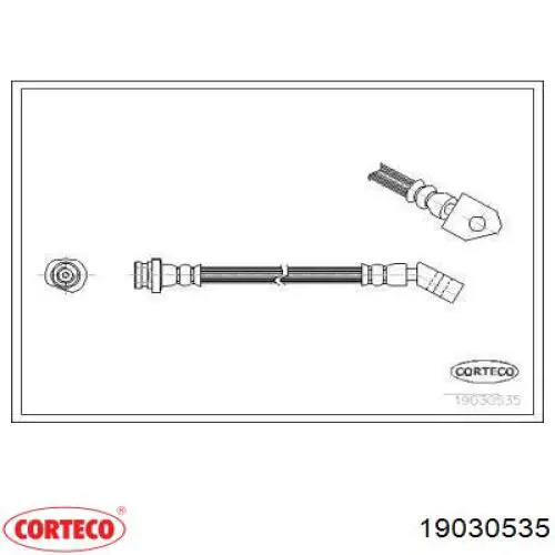 Тормозной шланг 19030535 Corteco
