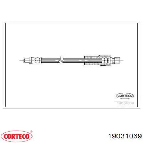 Задний тормозной шланг 19031069 Corteco
