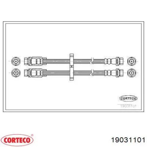 Задний тормозной шланг 19031101 Corteco